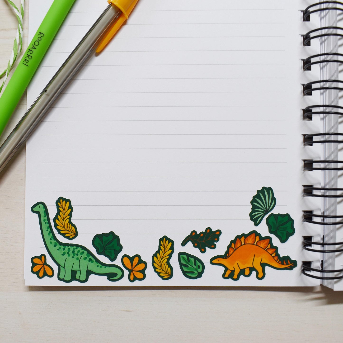 Floral Dino Sticker Sheet