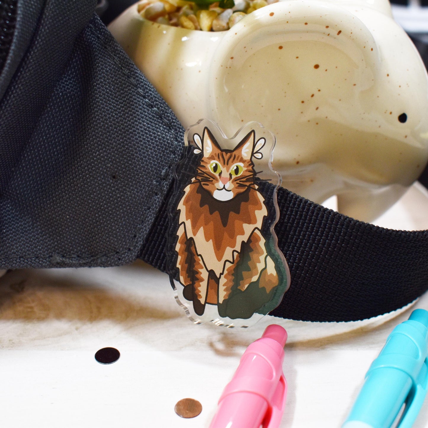 Maine Coon Cat Pin Badge