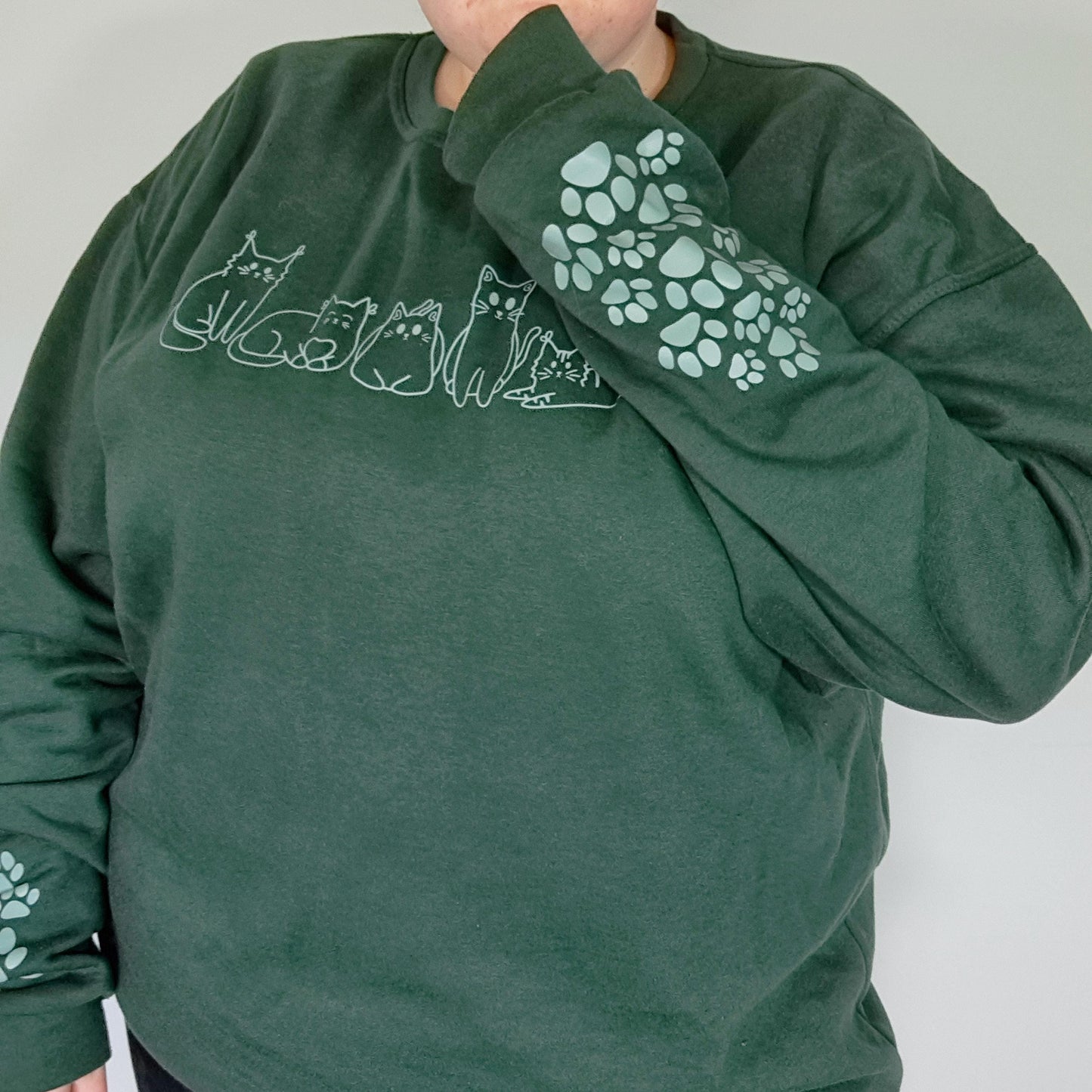 Green Cat Sweatshirt