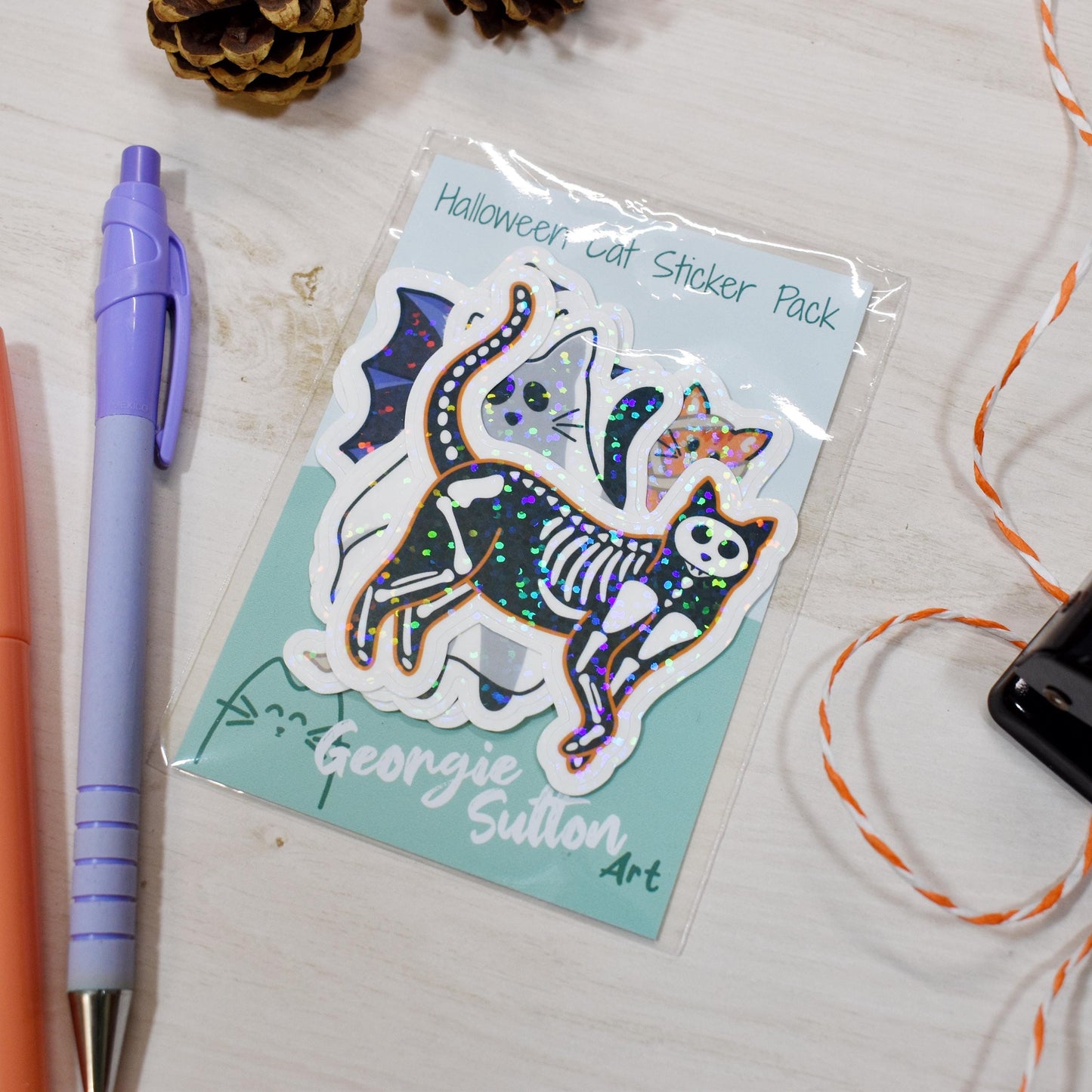 Halloween Cat Sticker Pack