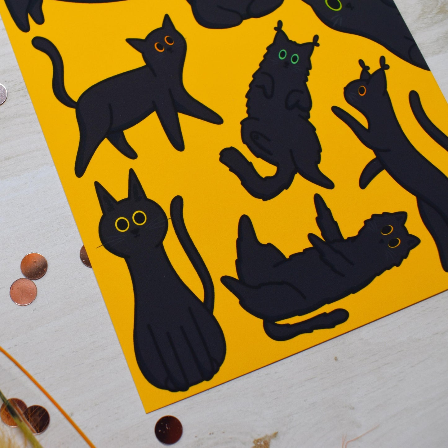 Black Cat Print