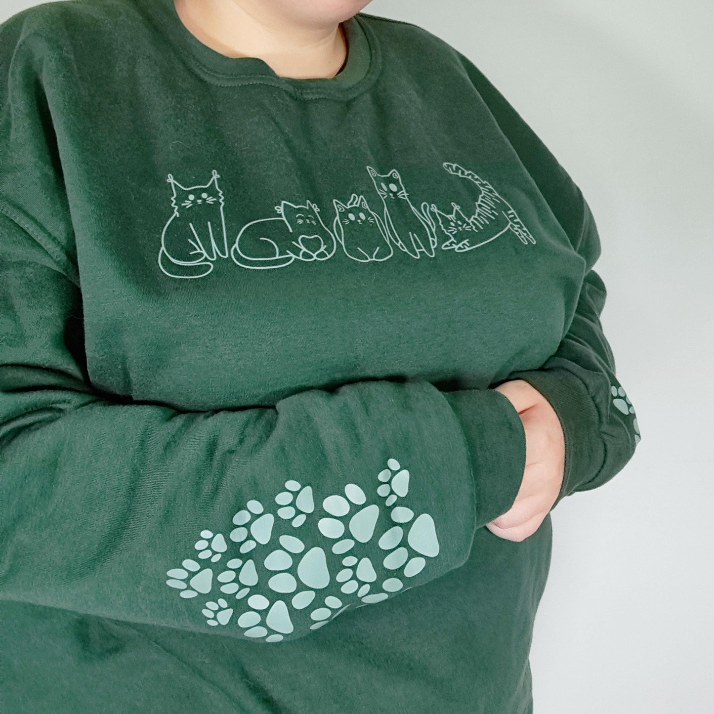 Green Cat Sweatshirt