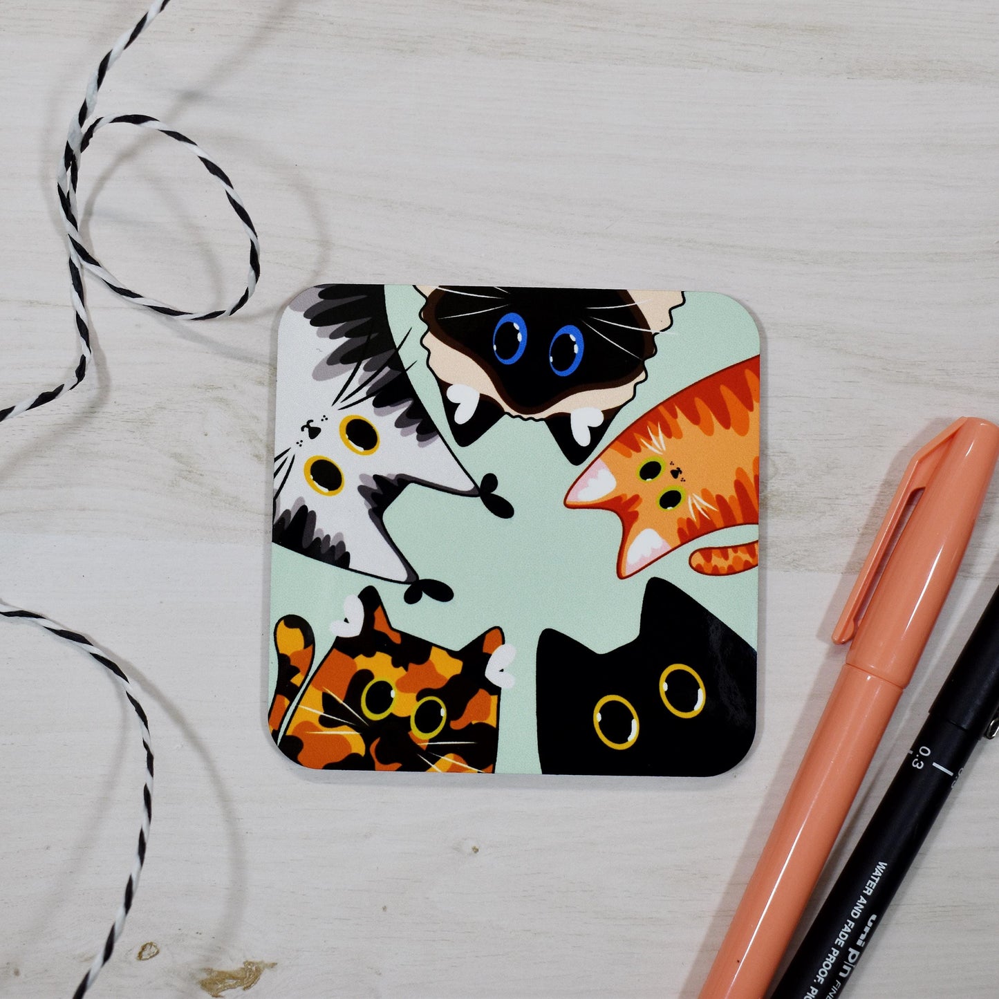 Chunky Cats Coaster