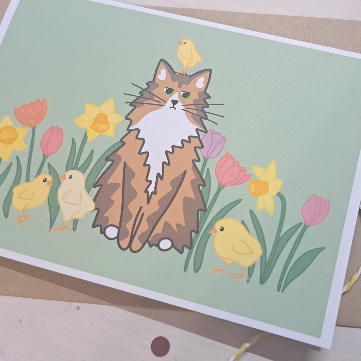 Cat Spring Card