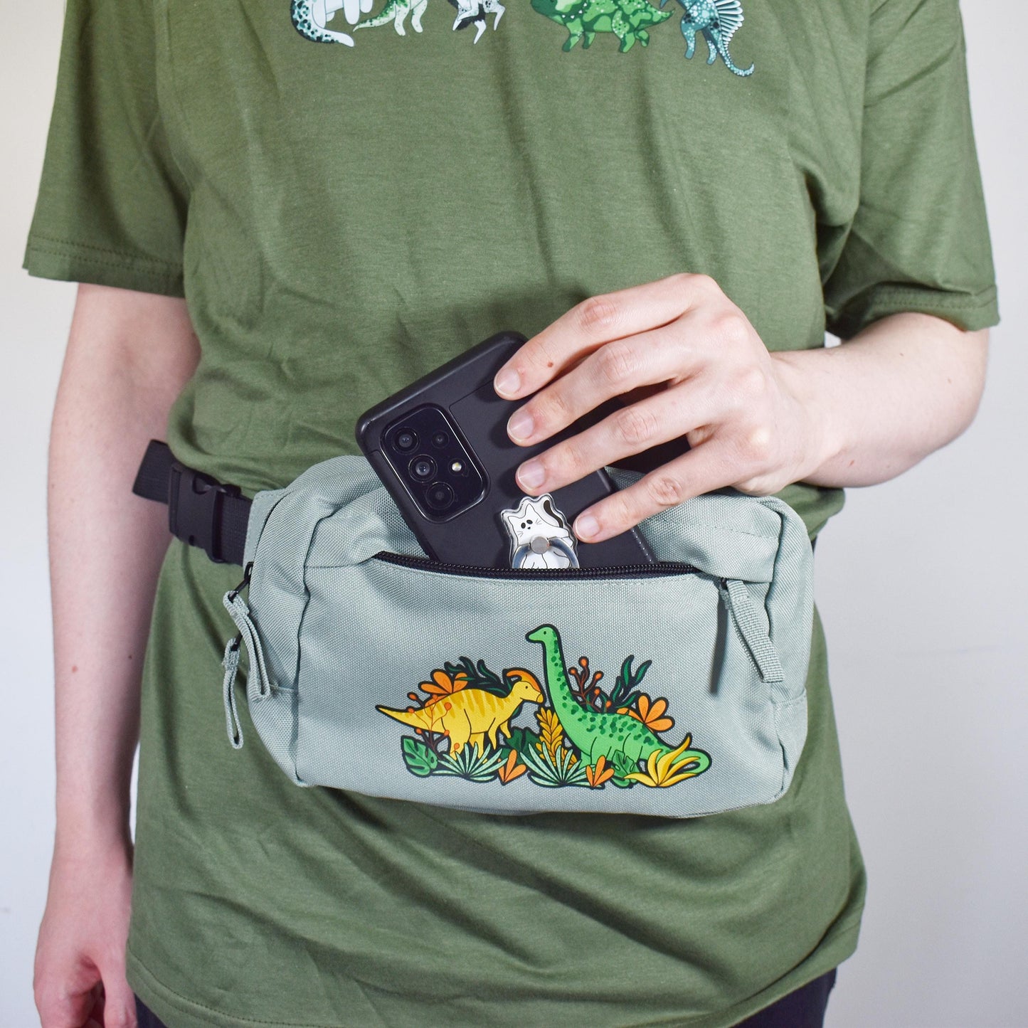 Floral Dinosaur Bum Bag