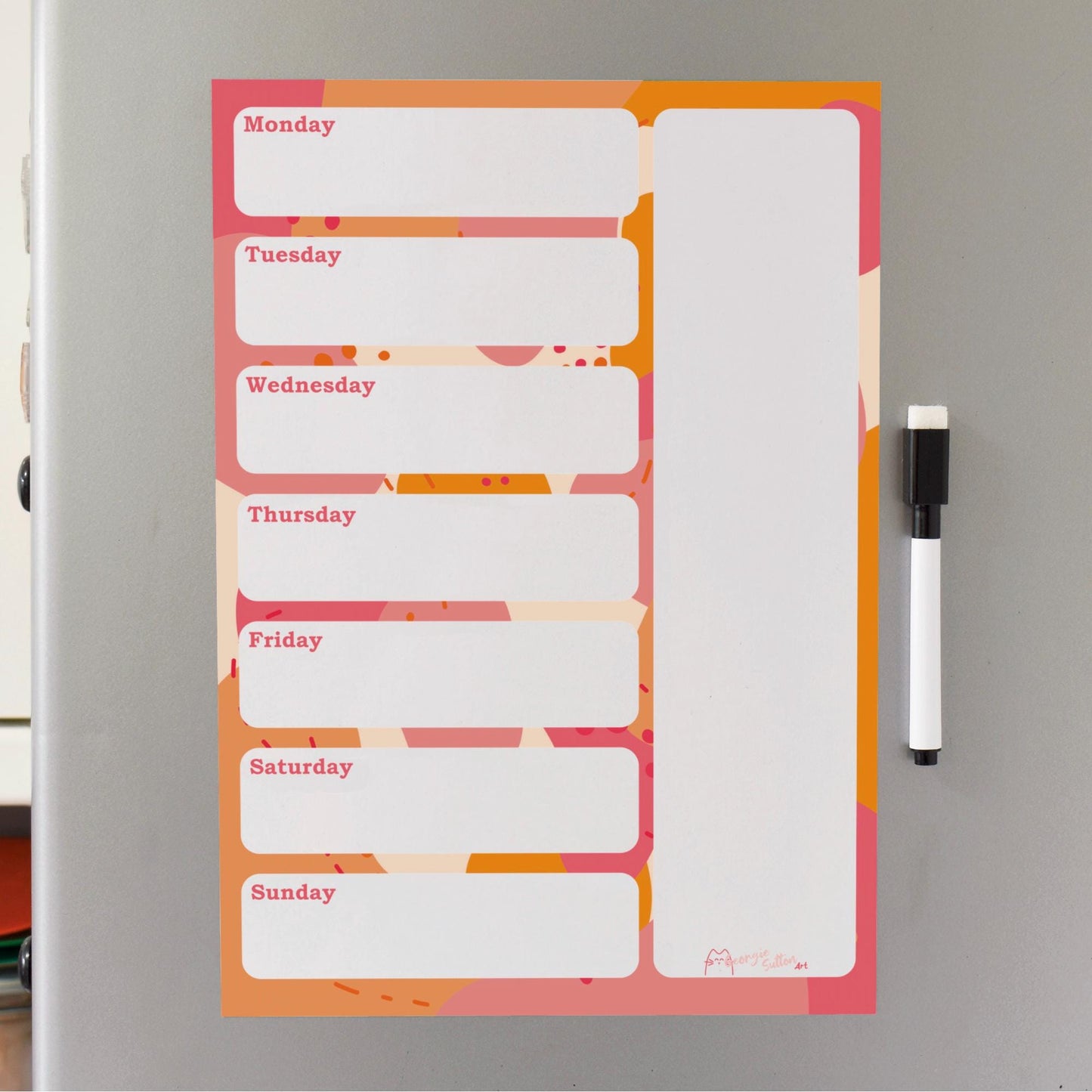 Abstract Magnetic Wipeable Planner