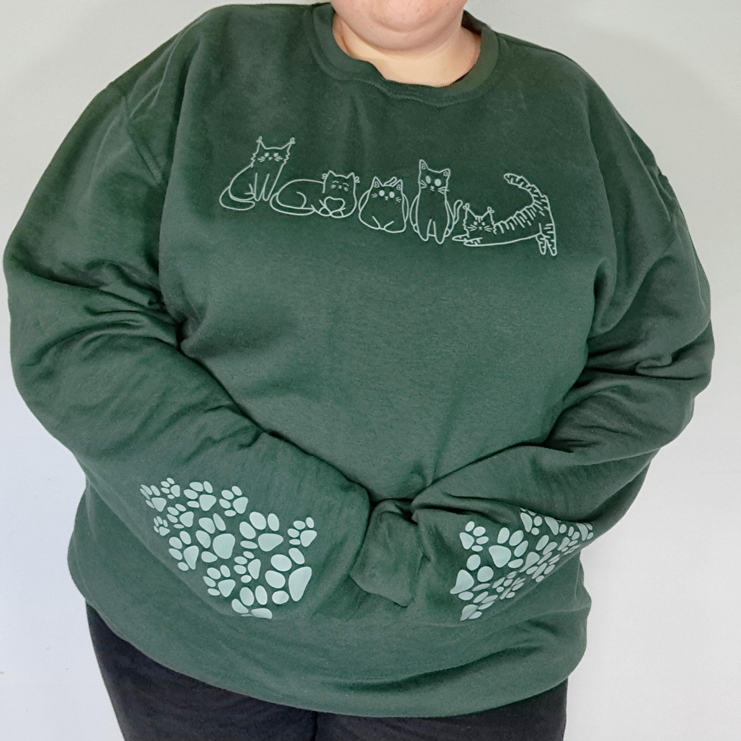 Green Cat Sweatshirt