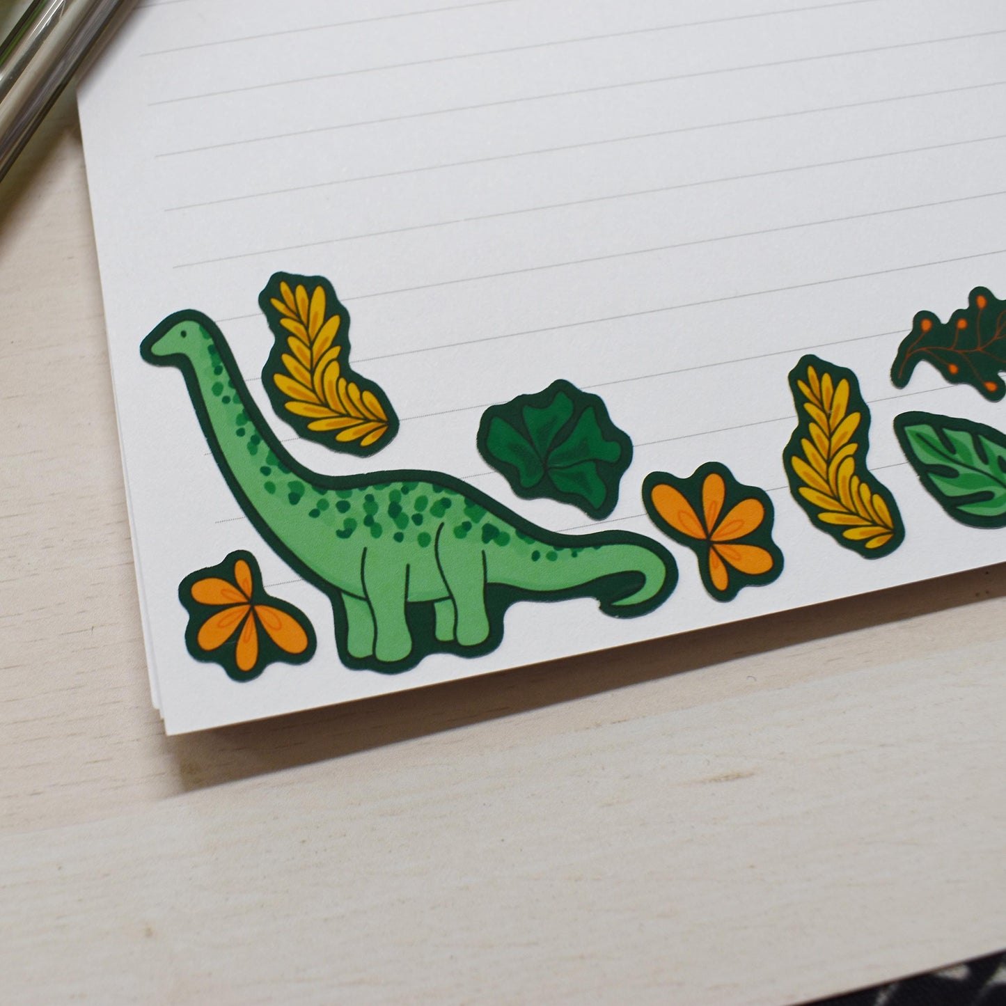 Floral Dino Sticker Sheet