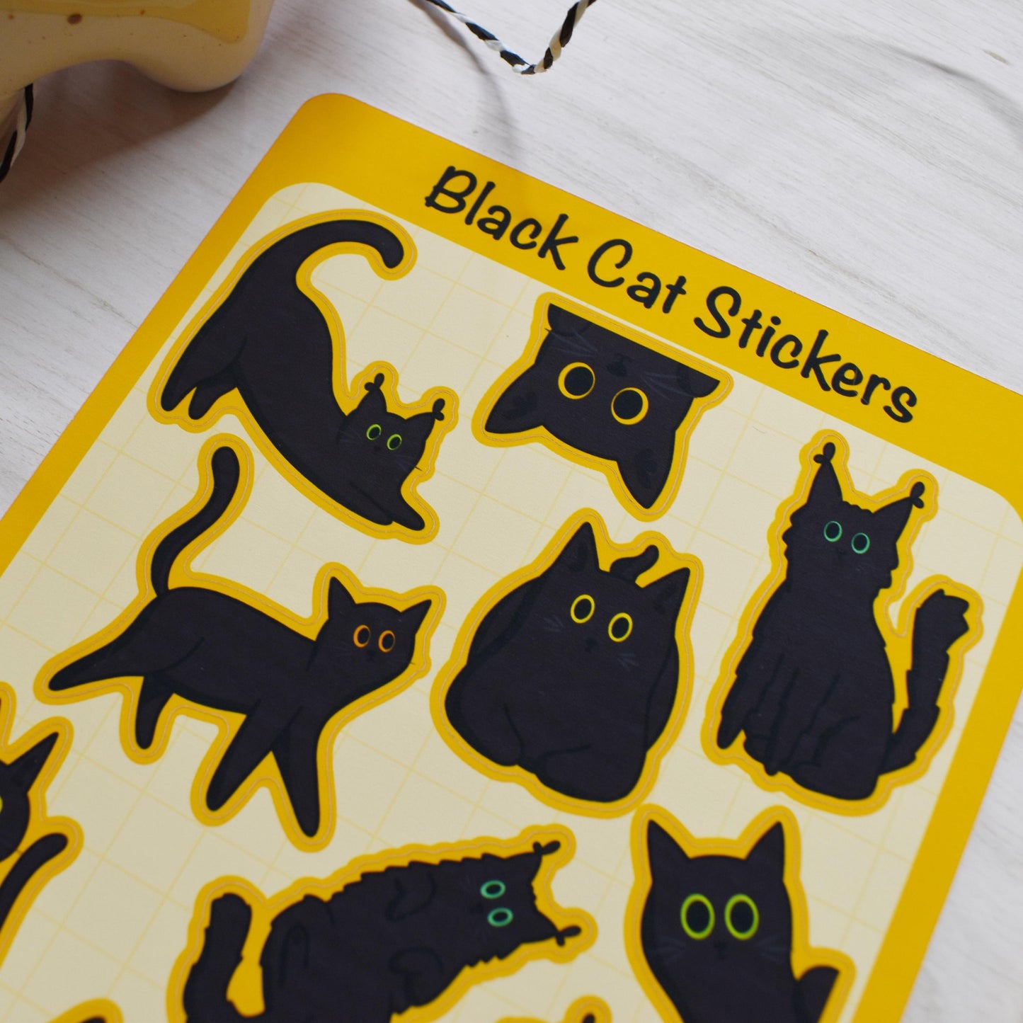 Black Cat Sticker Sheet