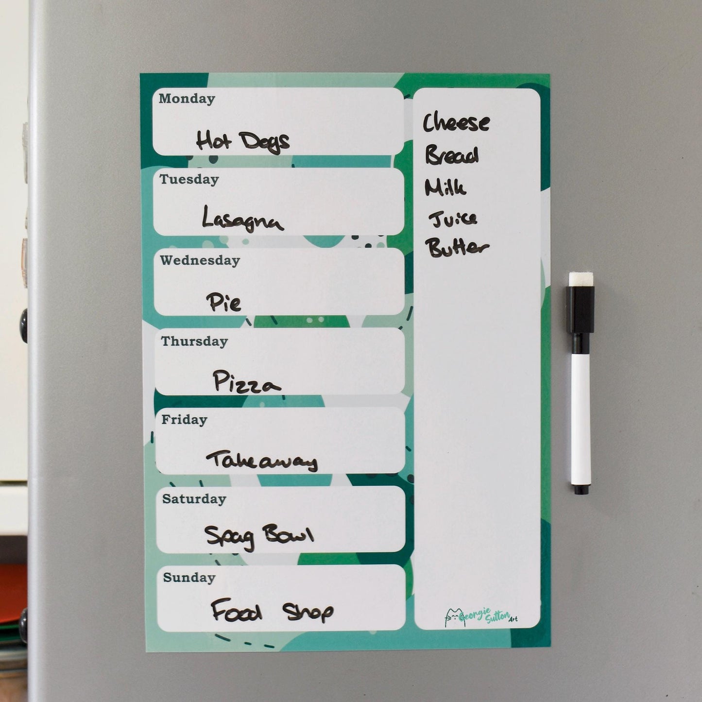 Abstract Magnetic Wipeable Planner