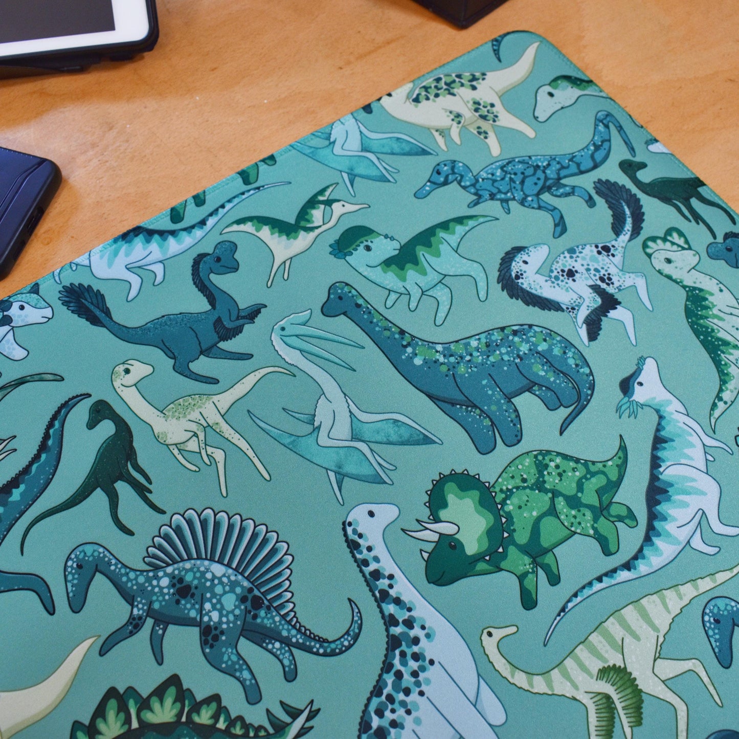 Green Dino Desk Mat