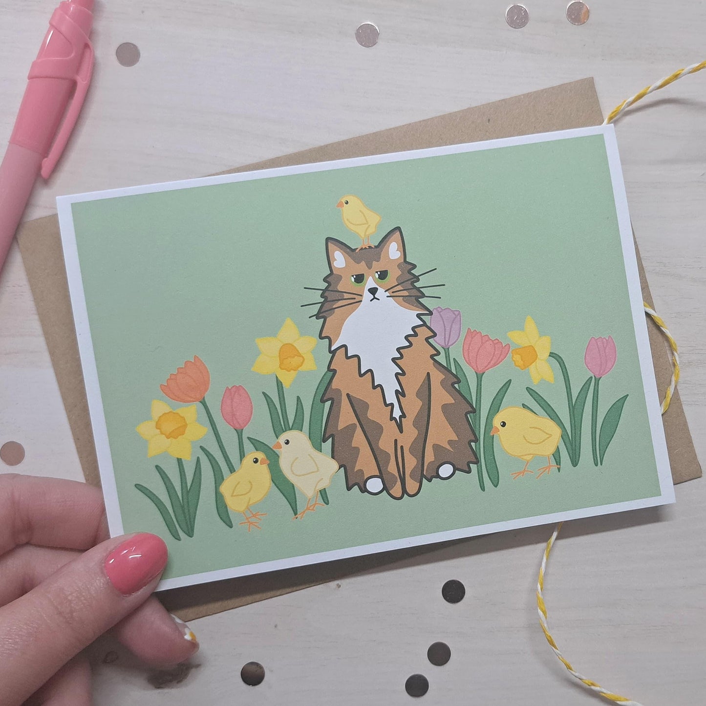 Cat Spring Card