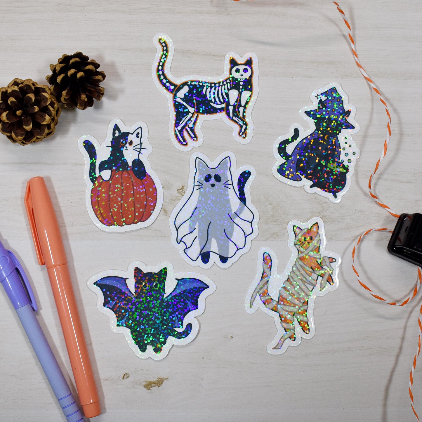 Halloween Cat Sticker Pack