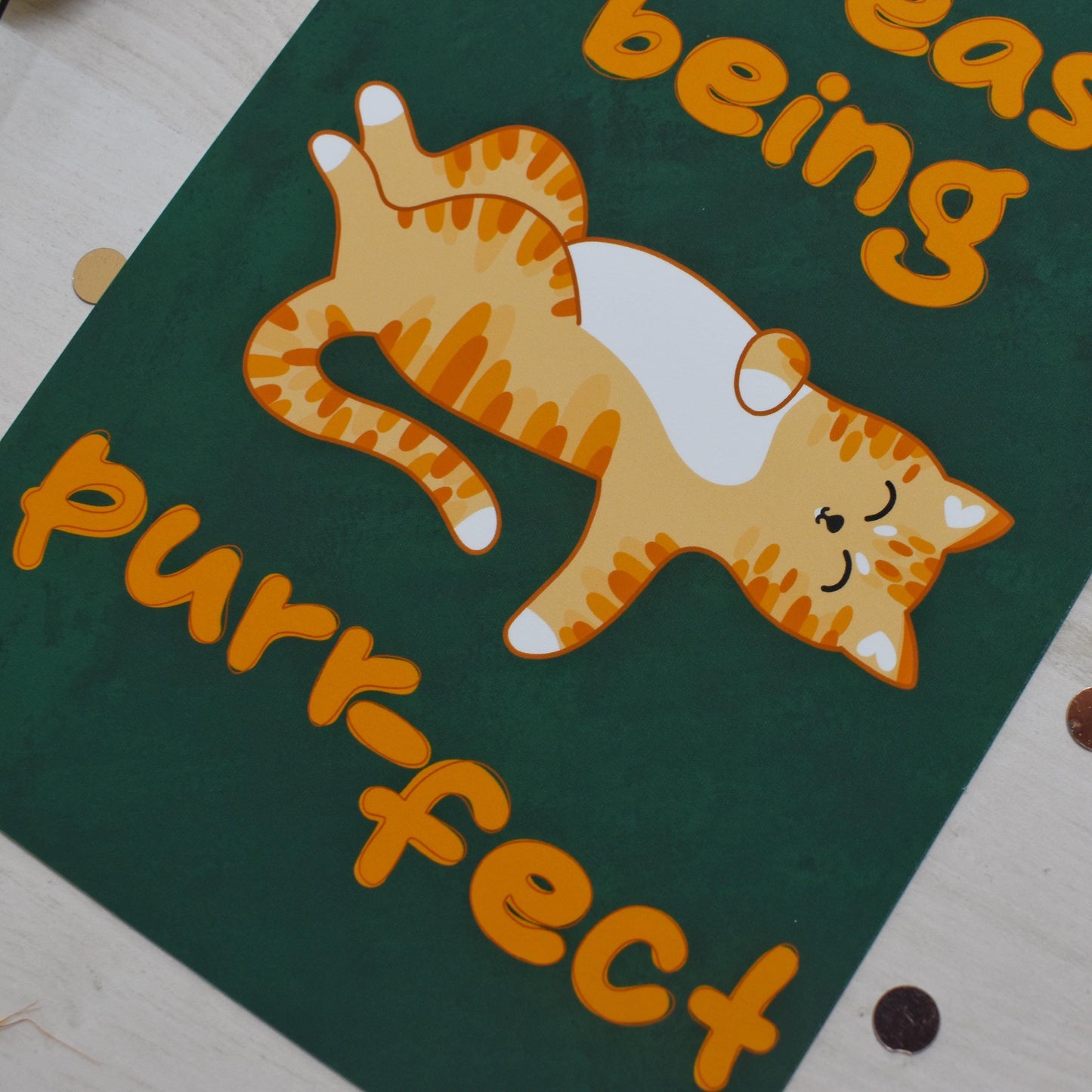 Not Easy Being Purrfect Print