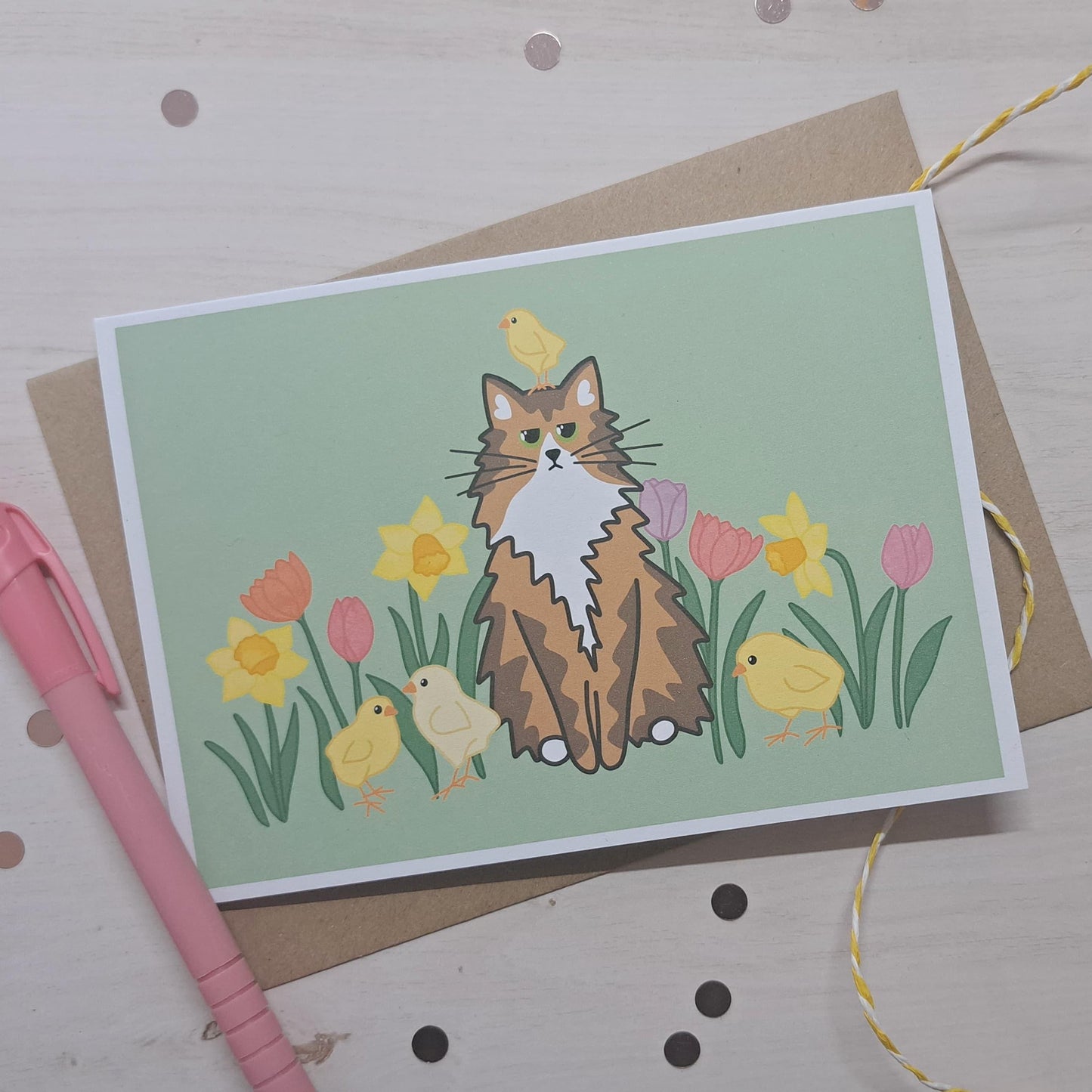 Cat Spring Card