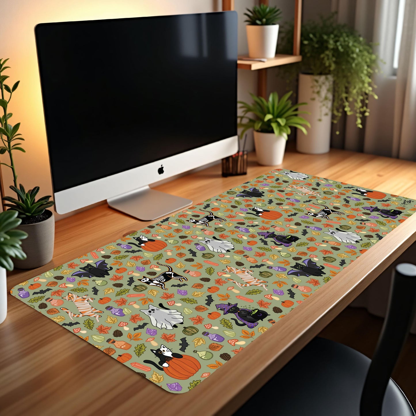 Halloween Cats Desk Mat