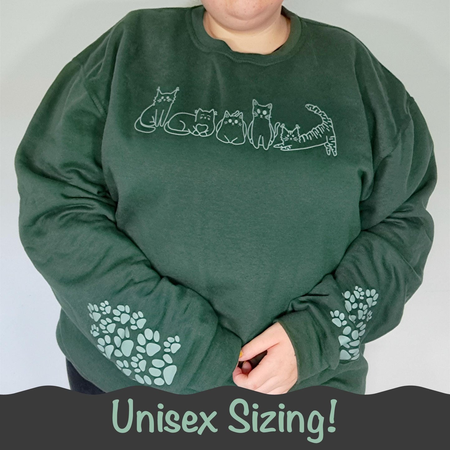 Green Cat Sweatshirt