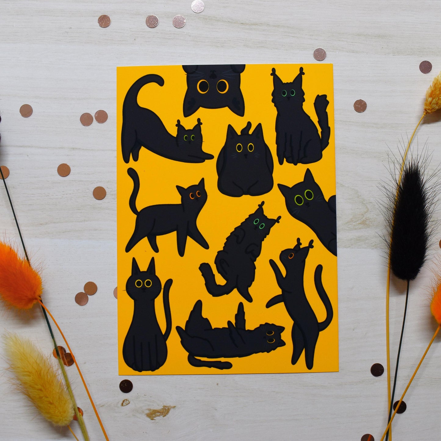 Black Cat Print