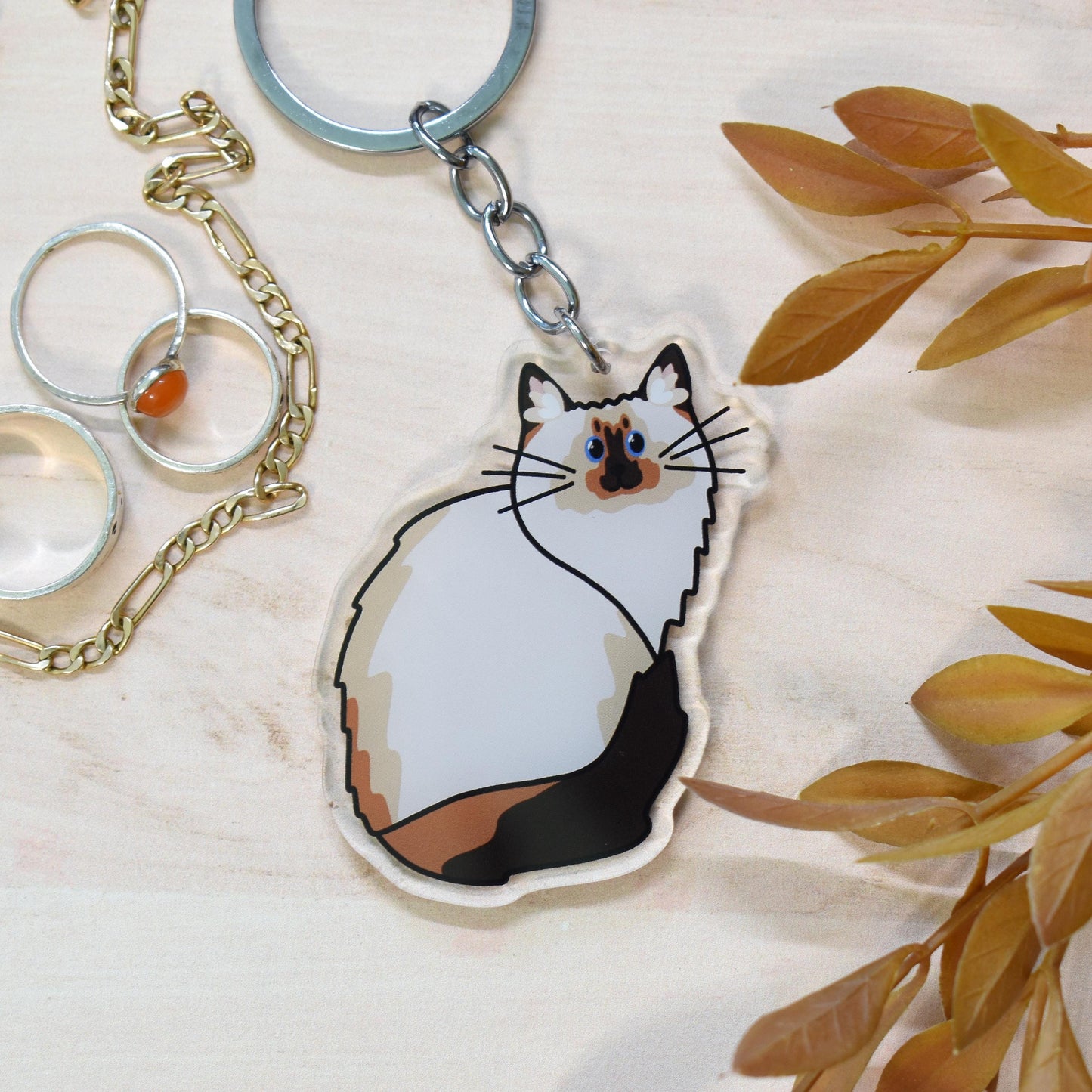 Ragdoll Cat Keyring