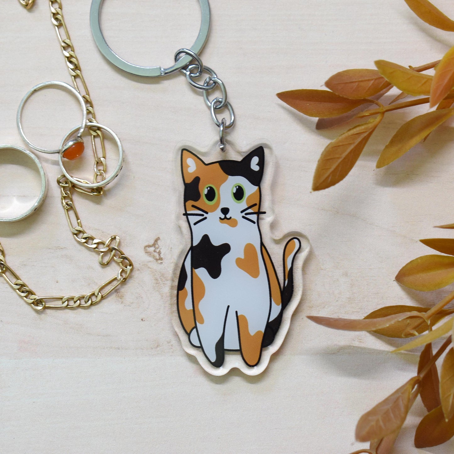 Calico Cat Keyring