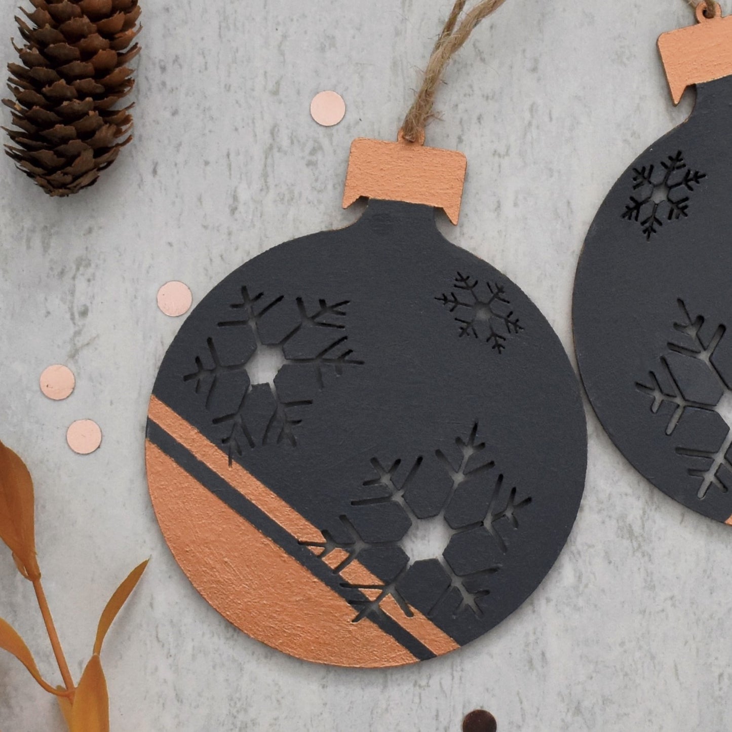 Grey Snowflake Bauble