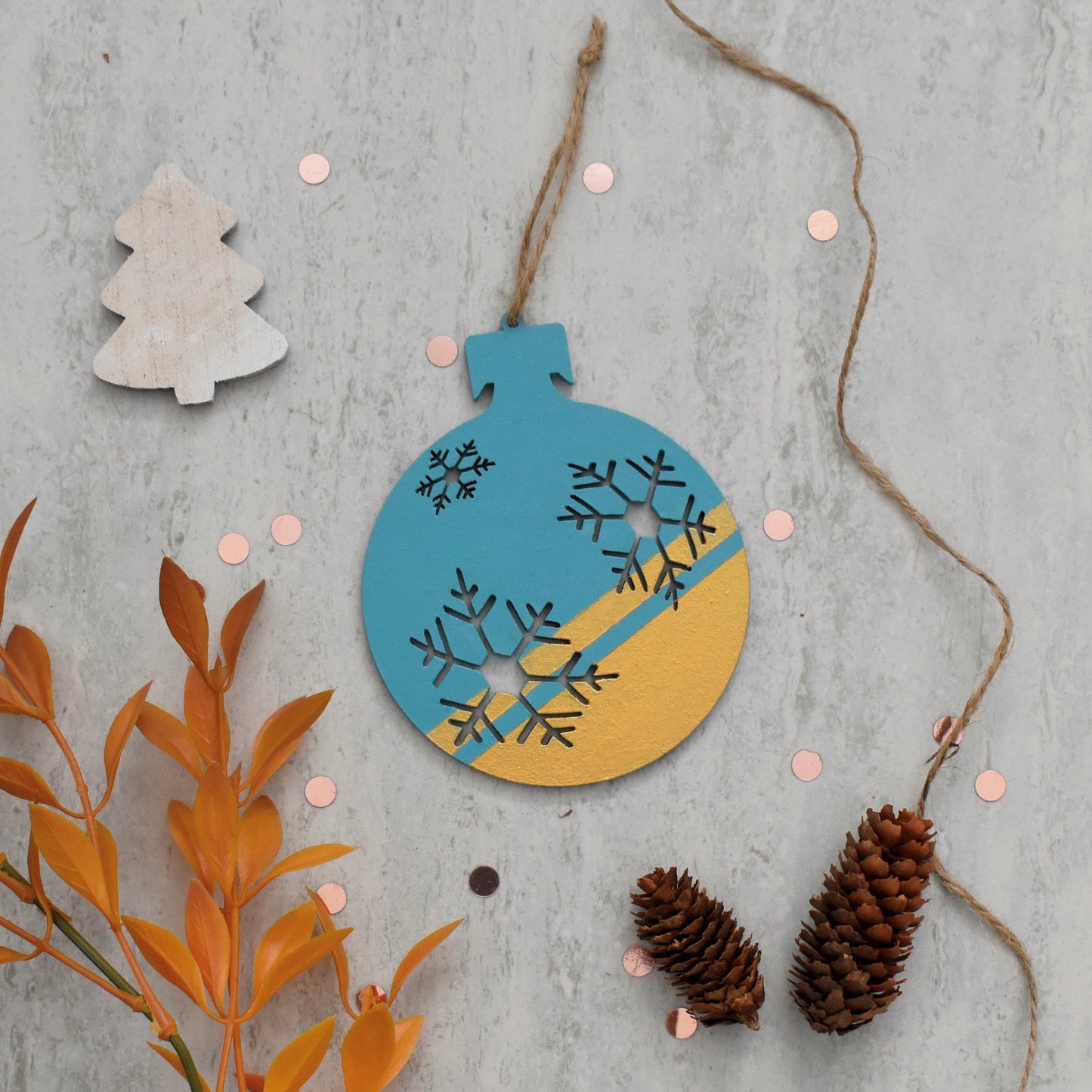 Blue Snowflake Bauble