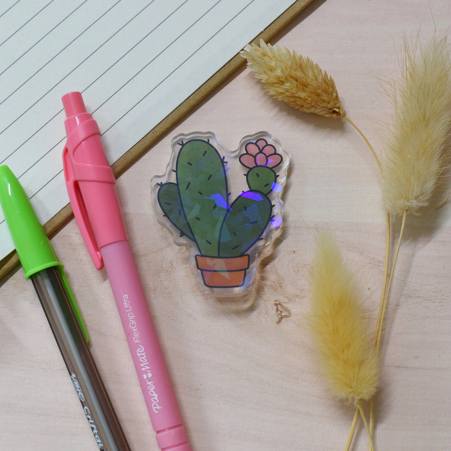 Cactus Keyring, Magnet or Pin Badge
