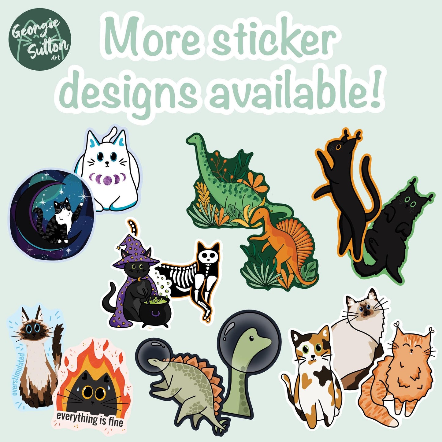 Halloween Cat Sticker Pack