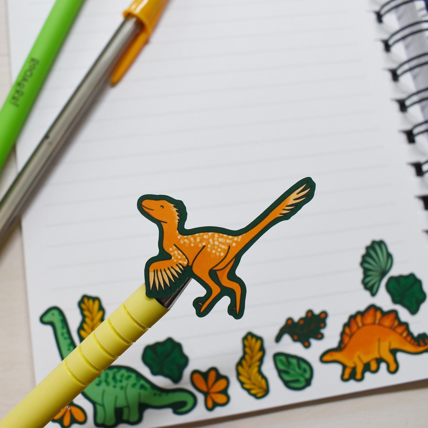 Floral Dino Sticker Sheet