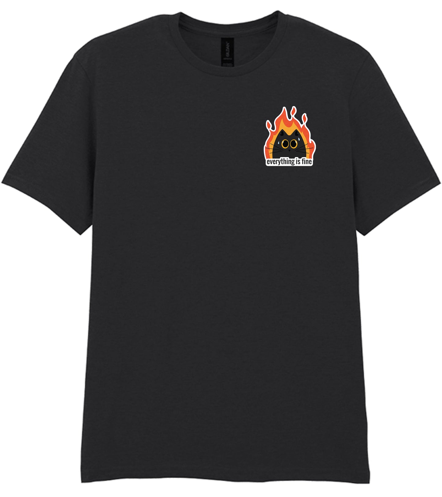 Everything Is Fine Cat T-Shirt - Pre-Order