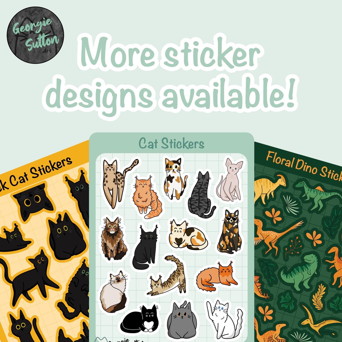 Space Dino Sticker Sheet