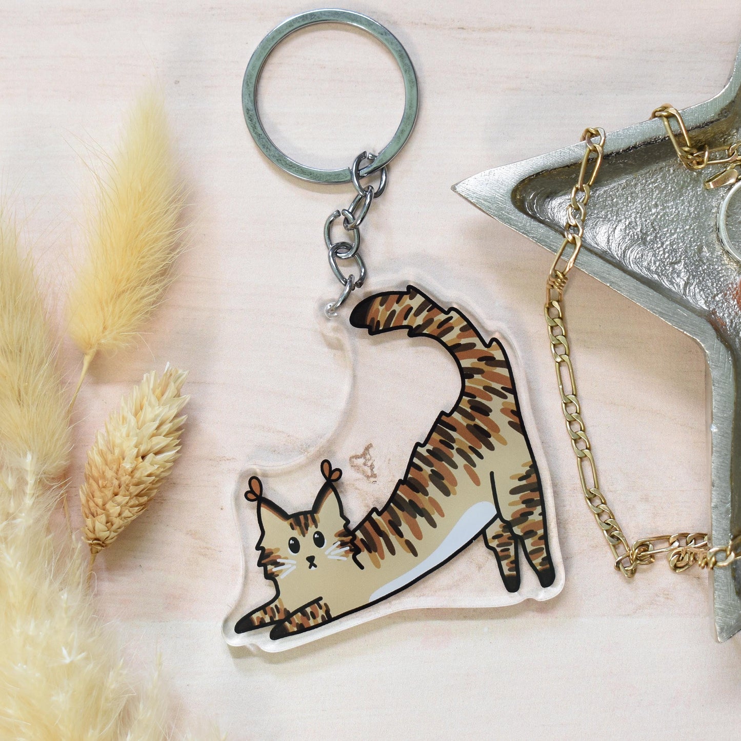 Tabby Cat Keyring
