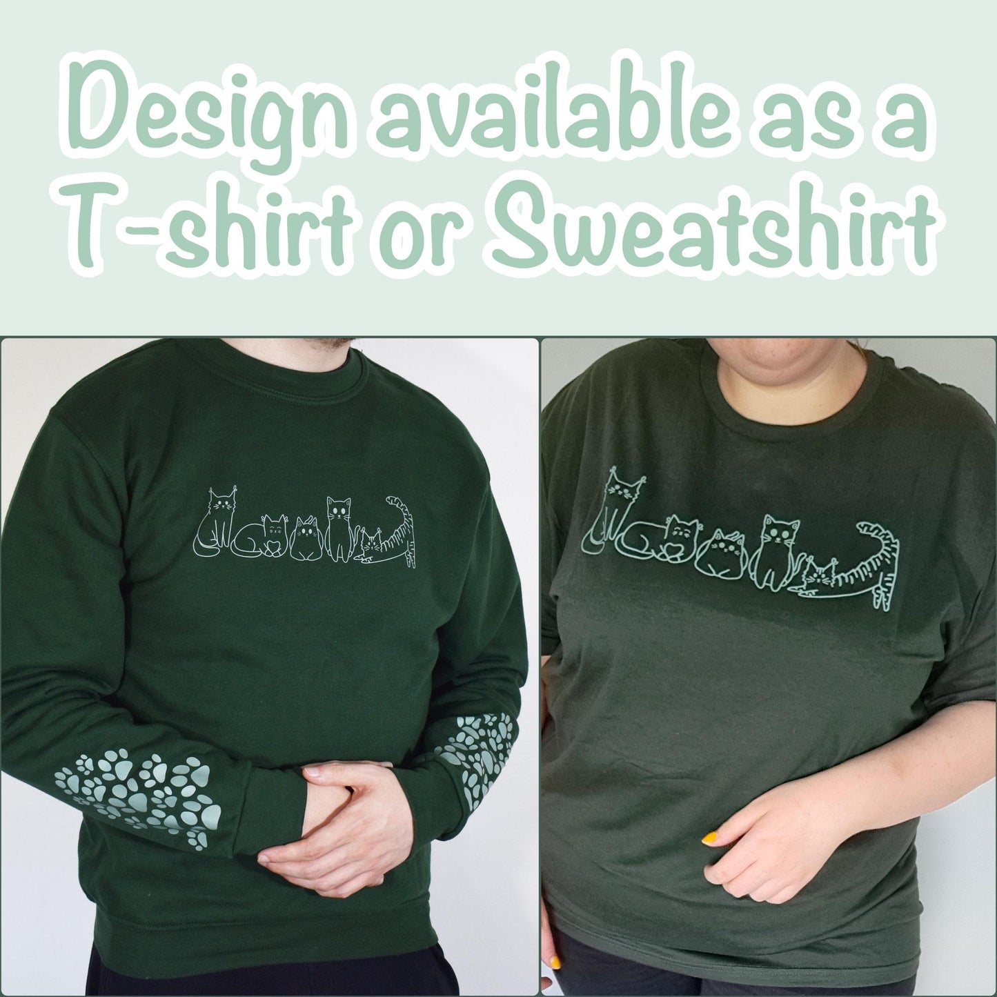 Green Cat Sweatshirt