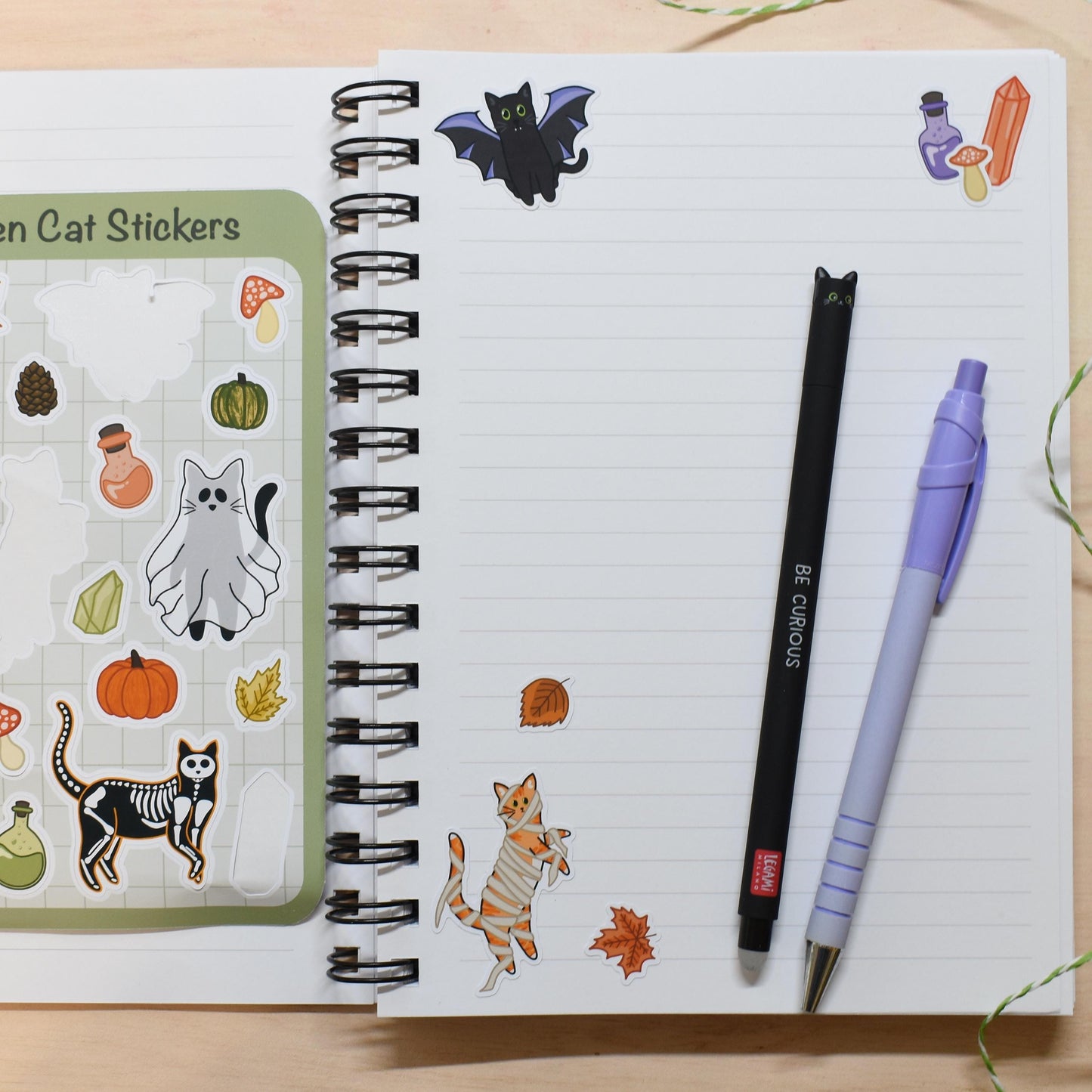 Halloween Cat Sticker Sheet