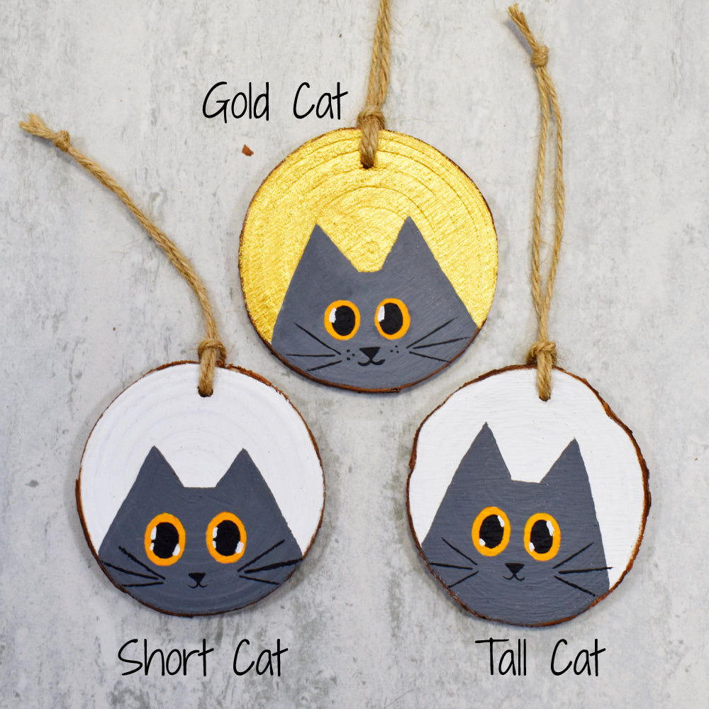 Grey Cat Baubles