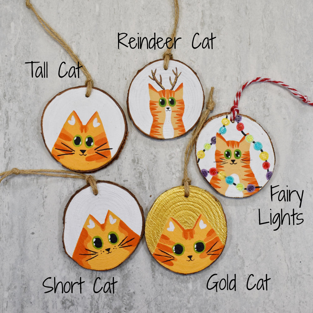 Orange Cat Baubles