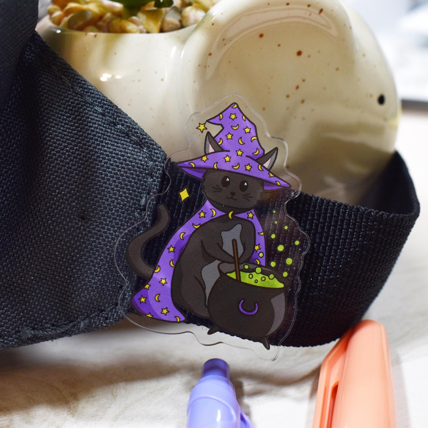 Witch Cat Pin Badge