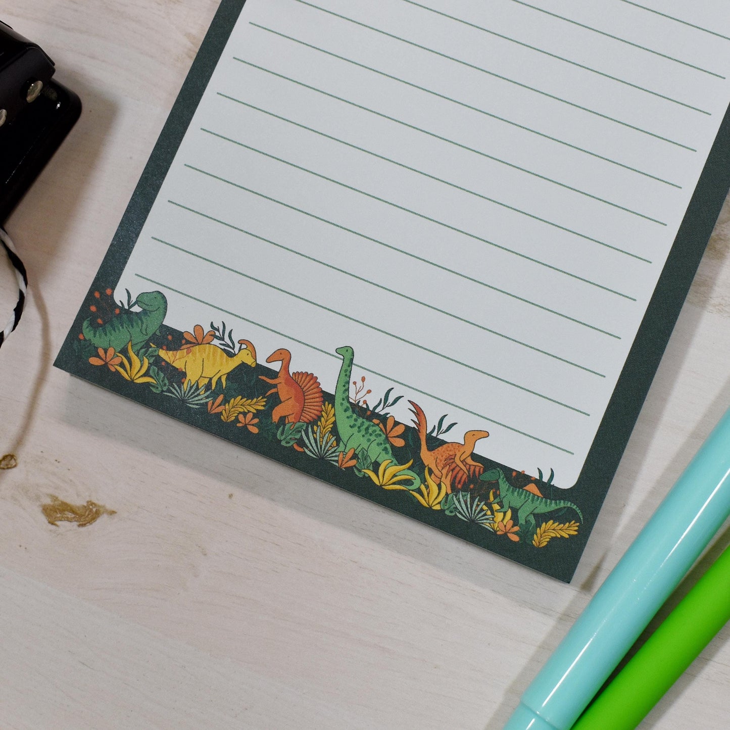 Floral Dino Notepad