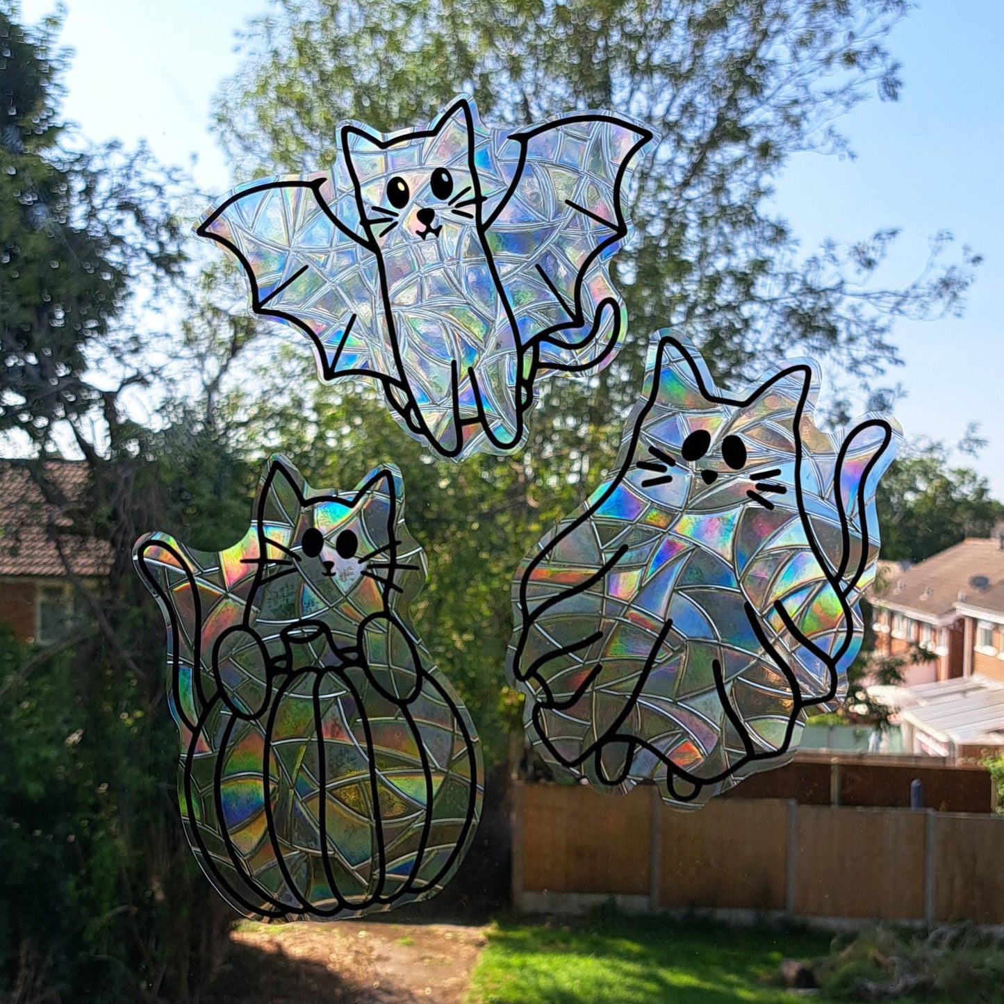 Ghost Cat Suncatcher