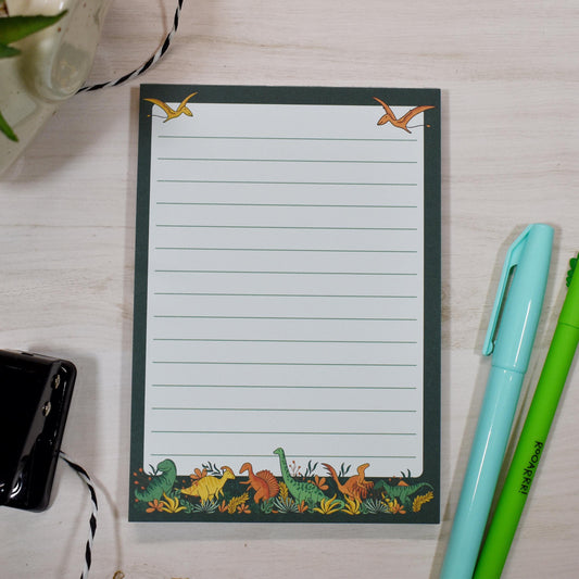 Floral Dino Notepad