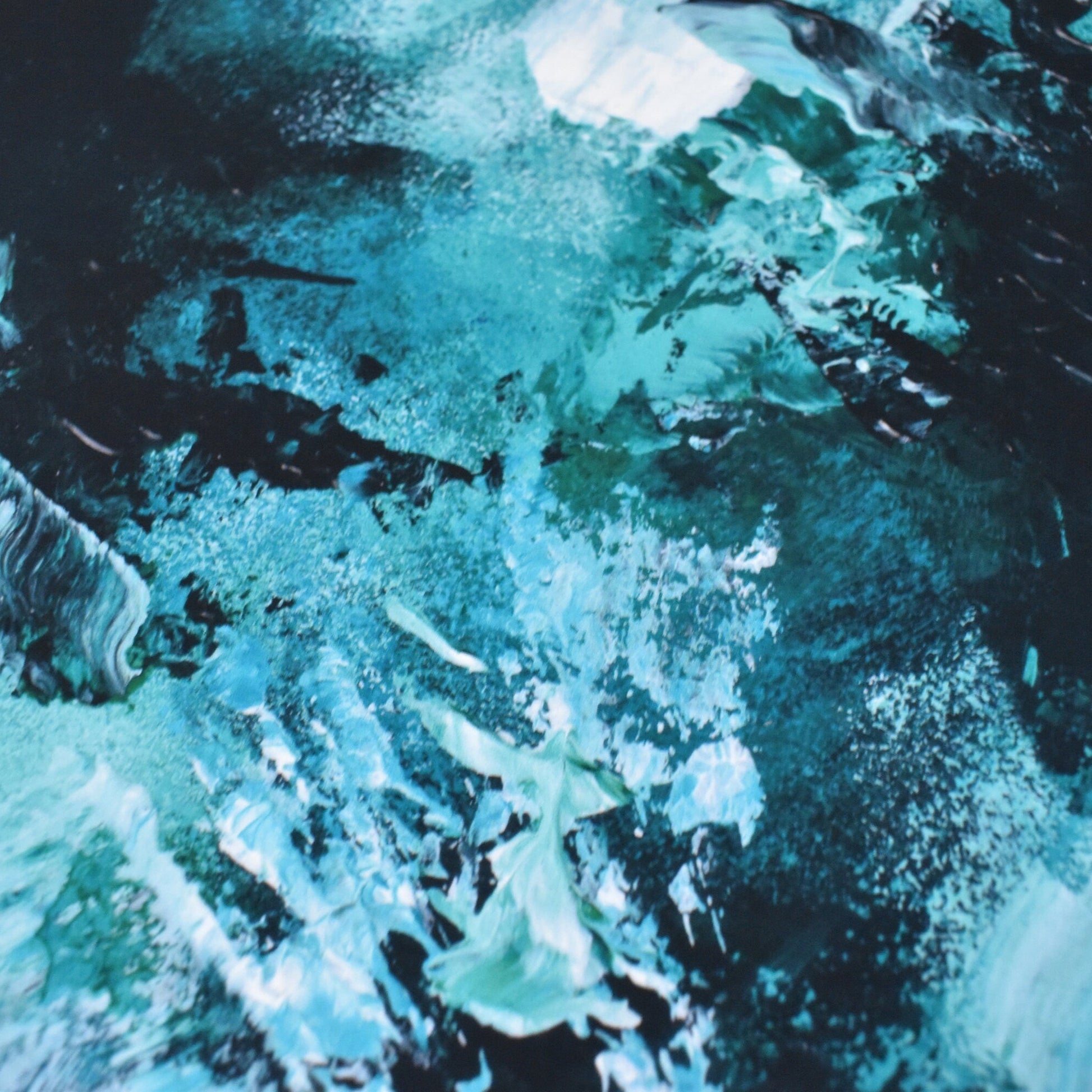 Close-up of a textured blue surface with patterns