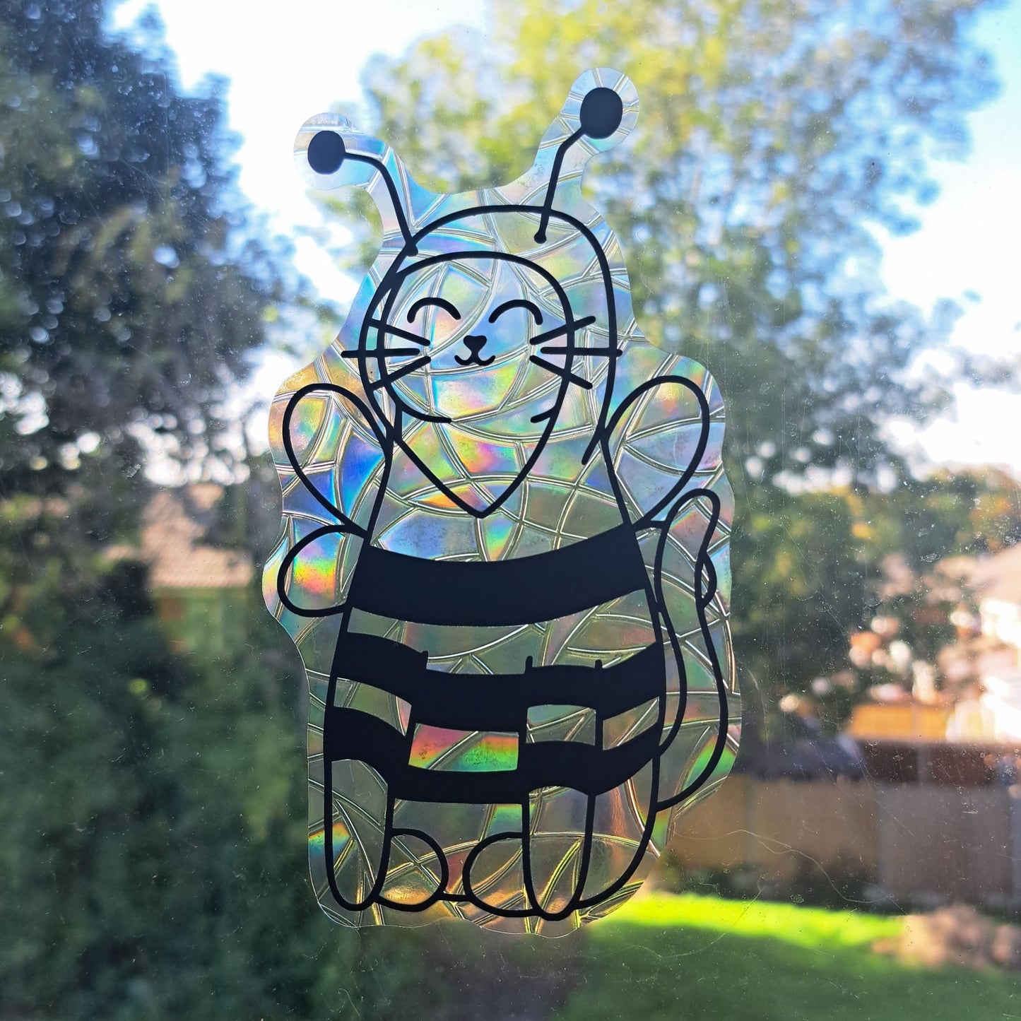Bee Cat Suncatcher