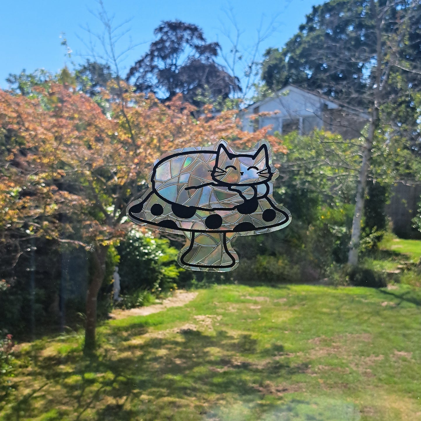 Mushroom Cat Suncatcher