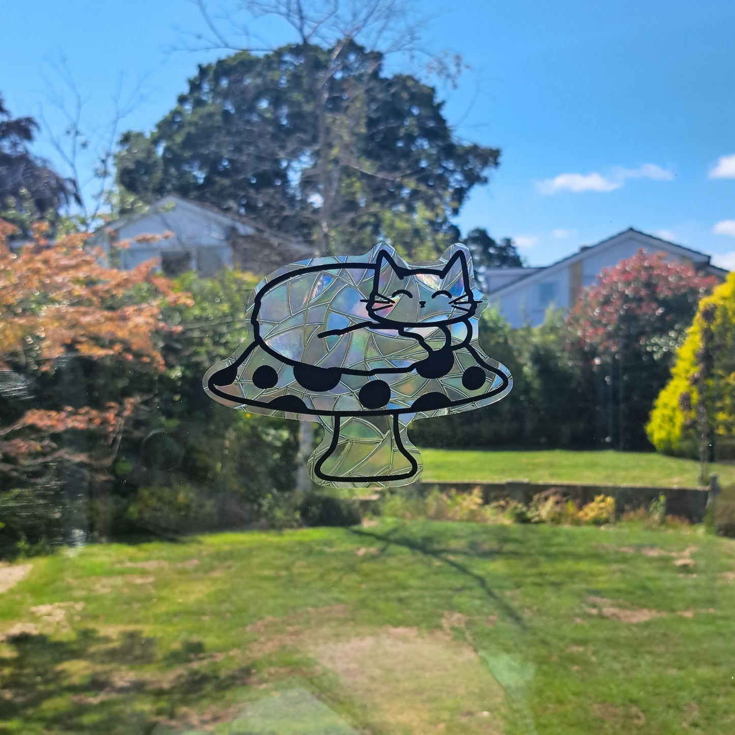 Mushroom Cat Suncatcher