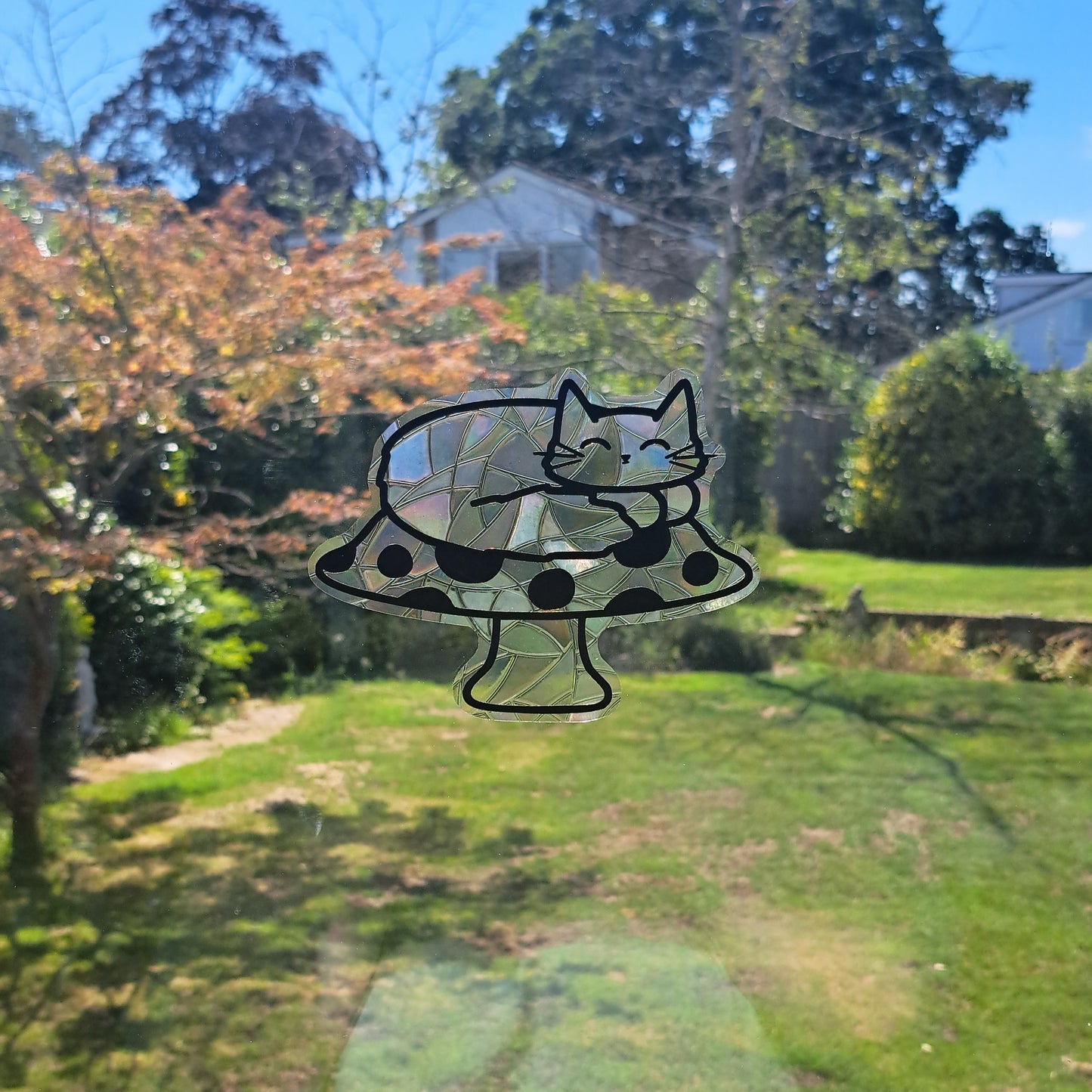 Mushroom Cat Suncatcher