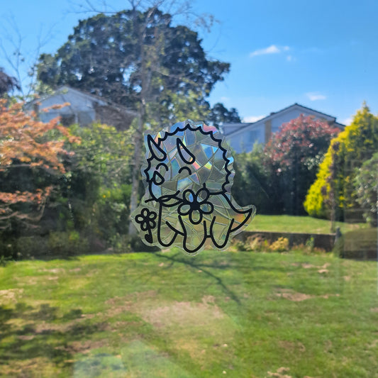 Flower Triceratops Suncatcher