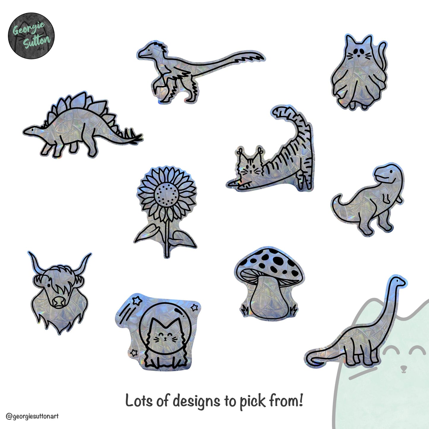 Ghost Cat Suncatcher