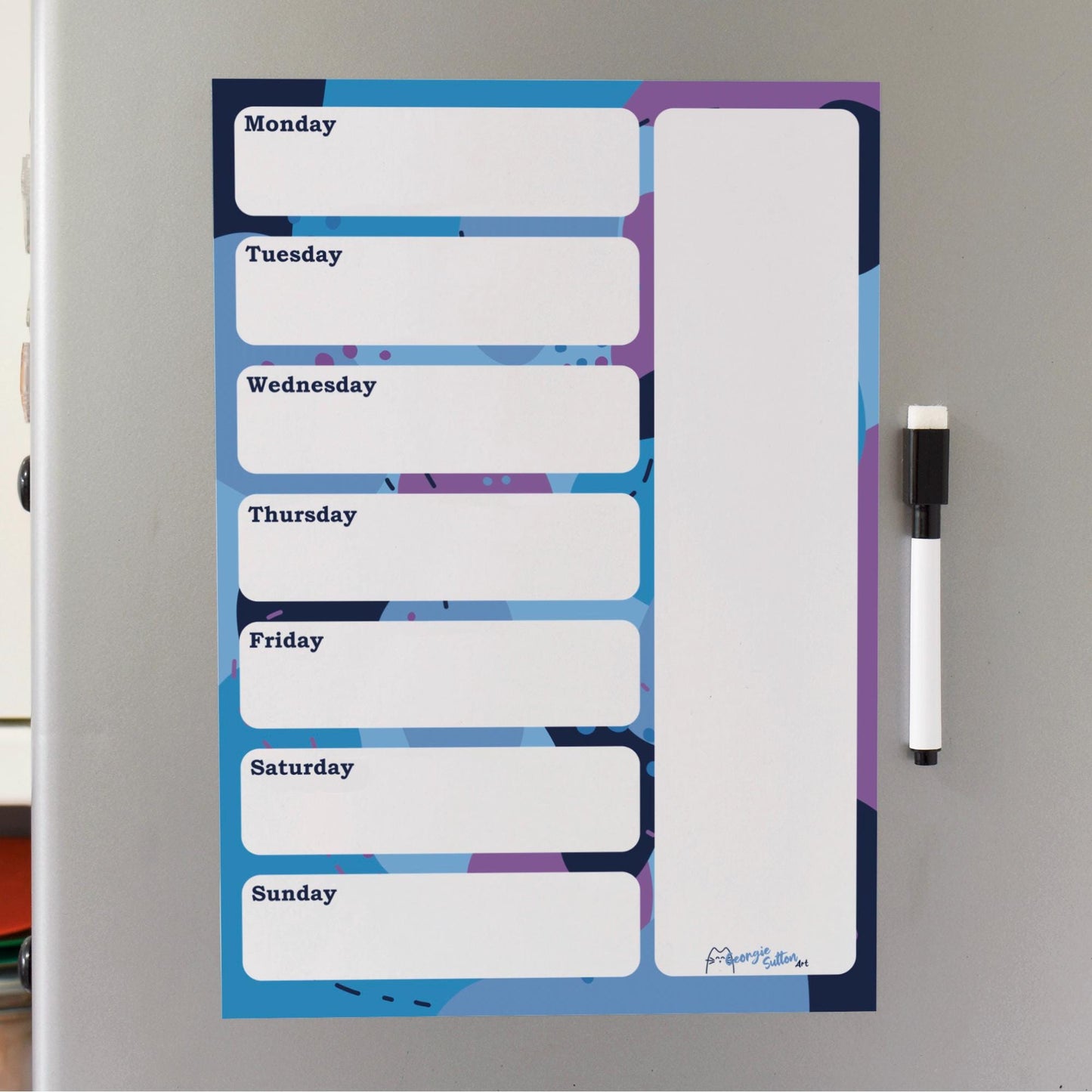 Abstract Magnetic Wipeable Planner