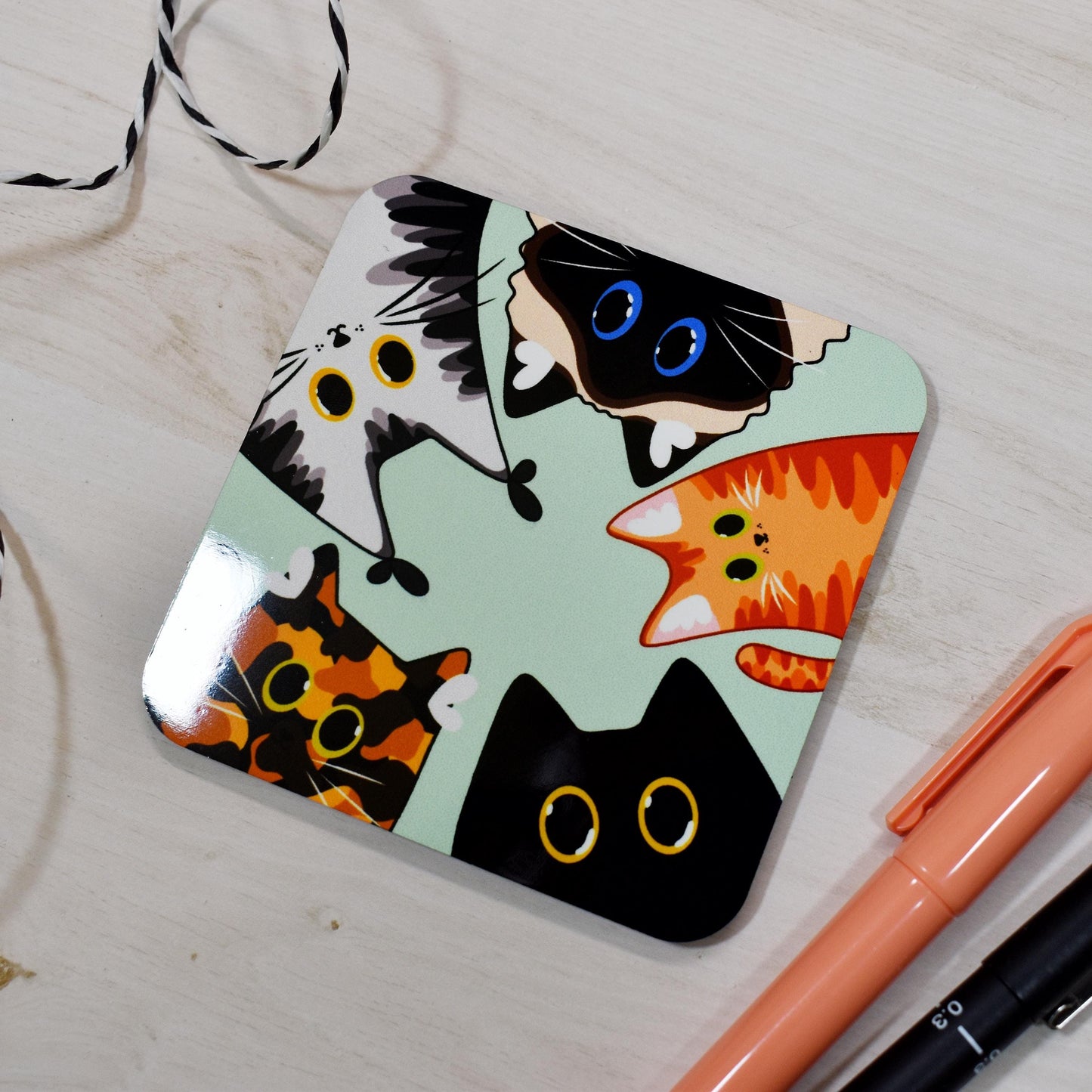 Chunky Cats Coaster