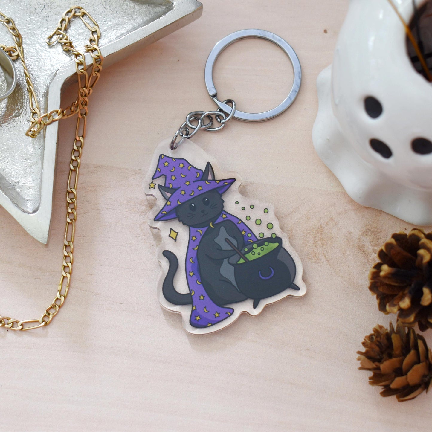 Witch Cat Keyring
